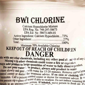 Better Water Industries C21044 chlorine pellets in use, helping maintain clean water supply across settings.