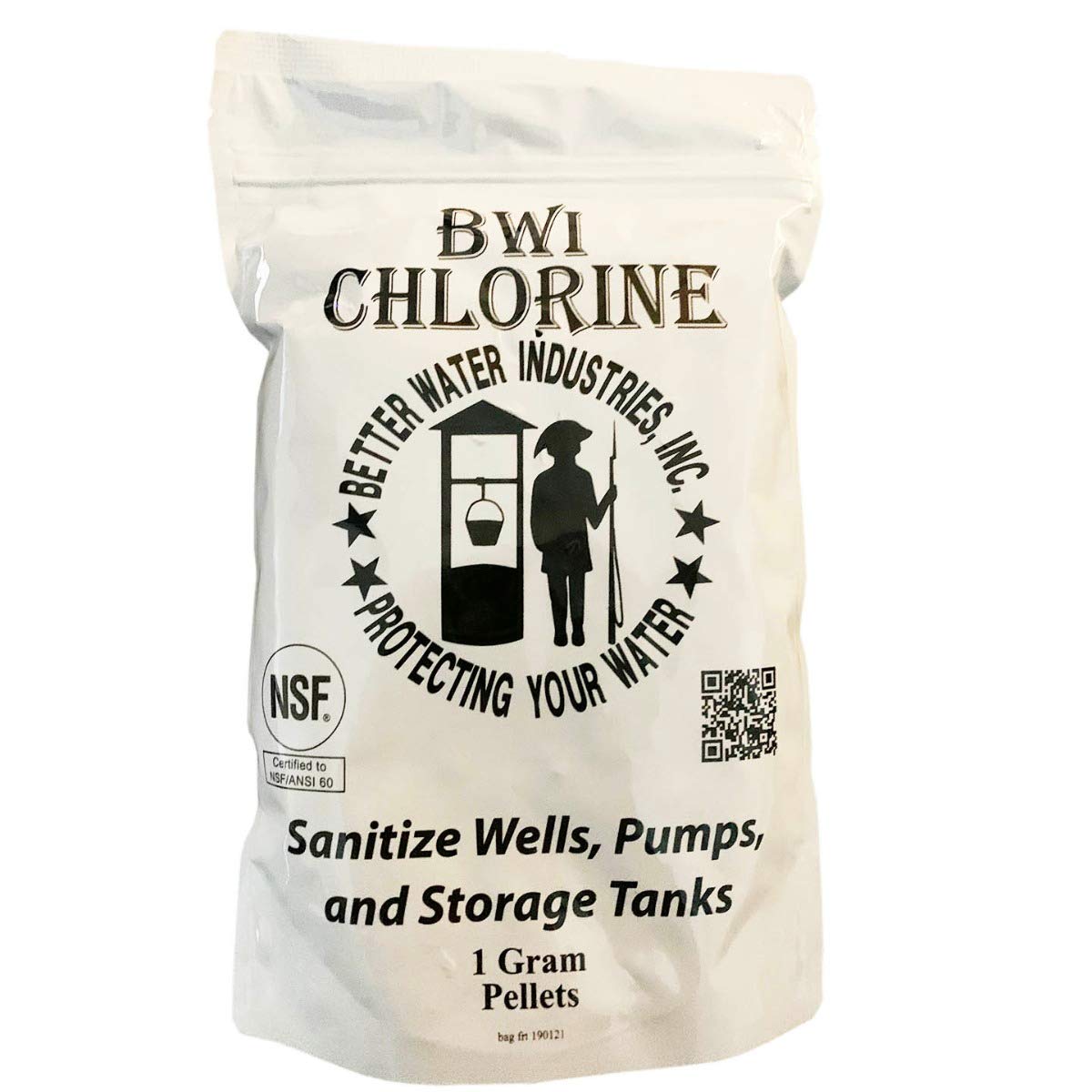Better Water Industries C21044 chlorine pellets packshot for reliable water treatment with automatic chlorinators.