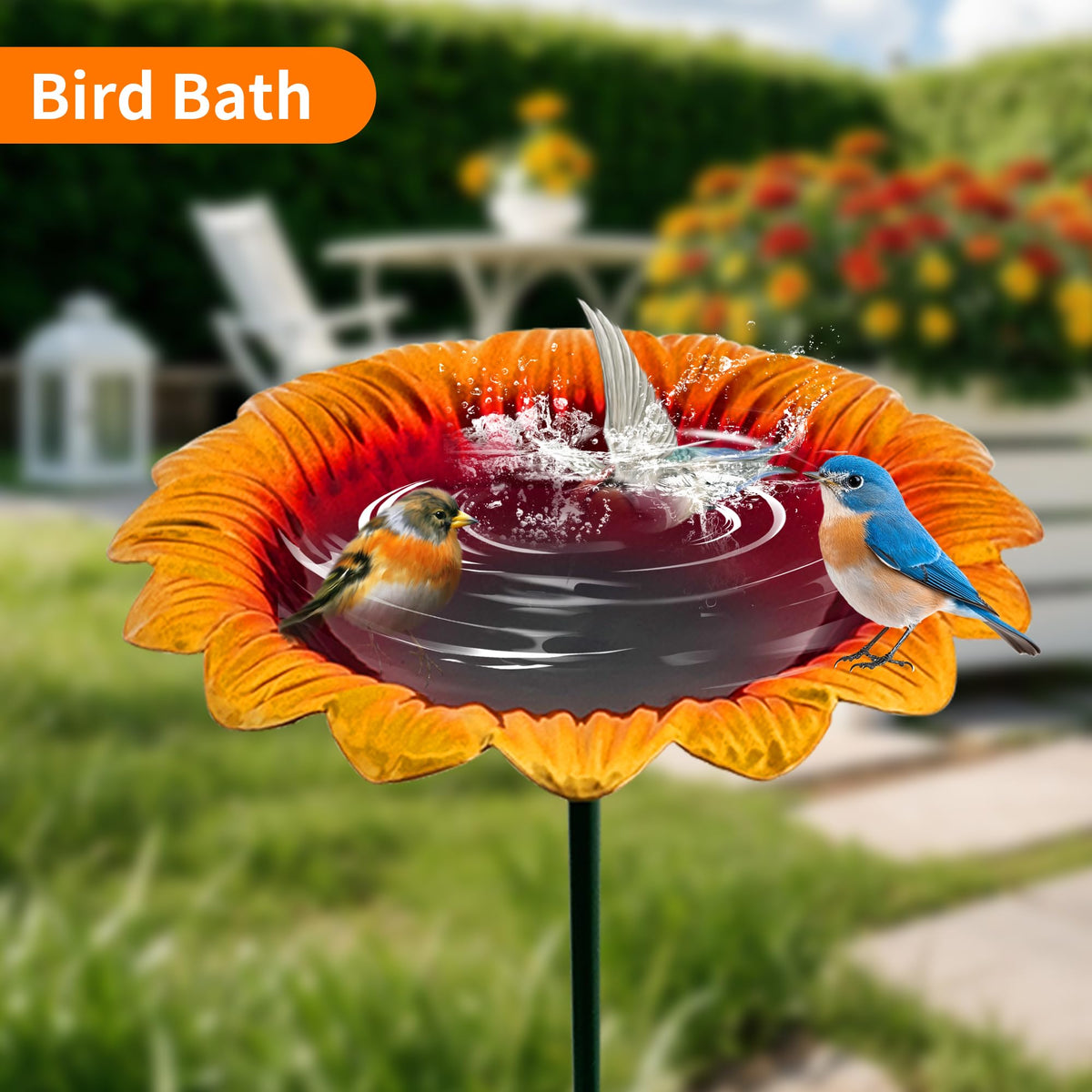 BETTY&SARAH easy outdoor placement in patios, yards, or lawns.
