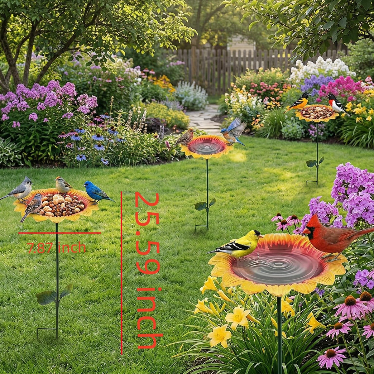 BETTY&SARAH weatherproof metal construction withstands outdoor conditions year round.