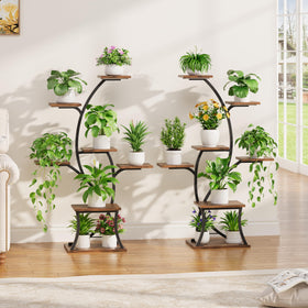 BEVAURORA corner plant shelf 7-tier layout view maximizes small-space organization