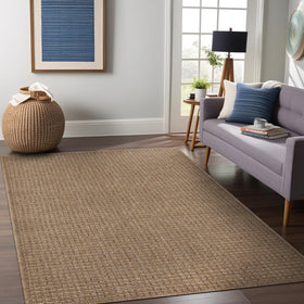 Beverly Rug Easy Jute Natural 9x12 demonstrates washable spot-cleaning ease.