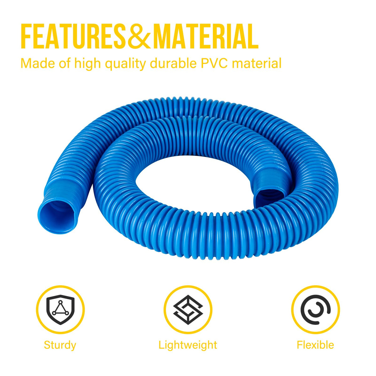 BEWAVE hose clamps included for secure connections during use.