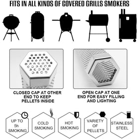 BEWAVE smoker tube with free cleaning brush included