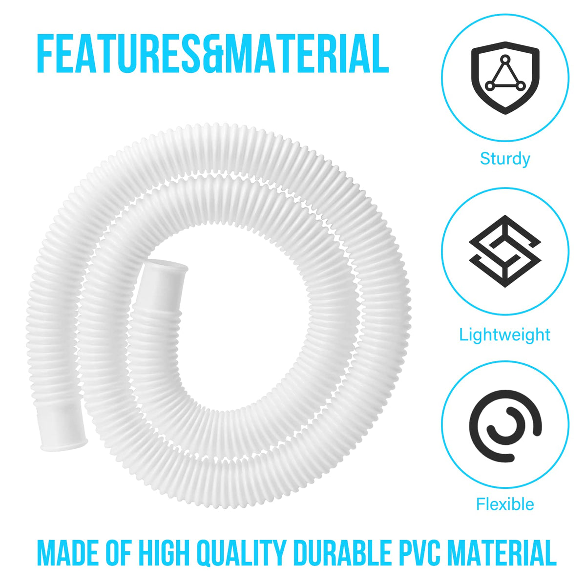 BEWAVE twist ties four-pack reinforcing hose path for durability