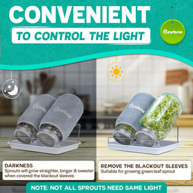 Bewbow blackout sleeves regulate light for straighter, sweeter sprouts
