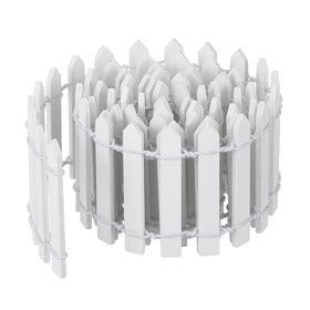 Bewudy mini fairy garden fence white assembly, ideal for dollhouses and landscapes.