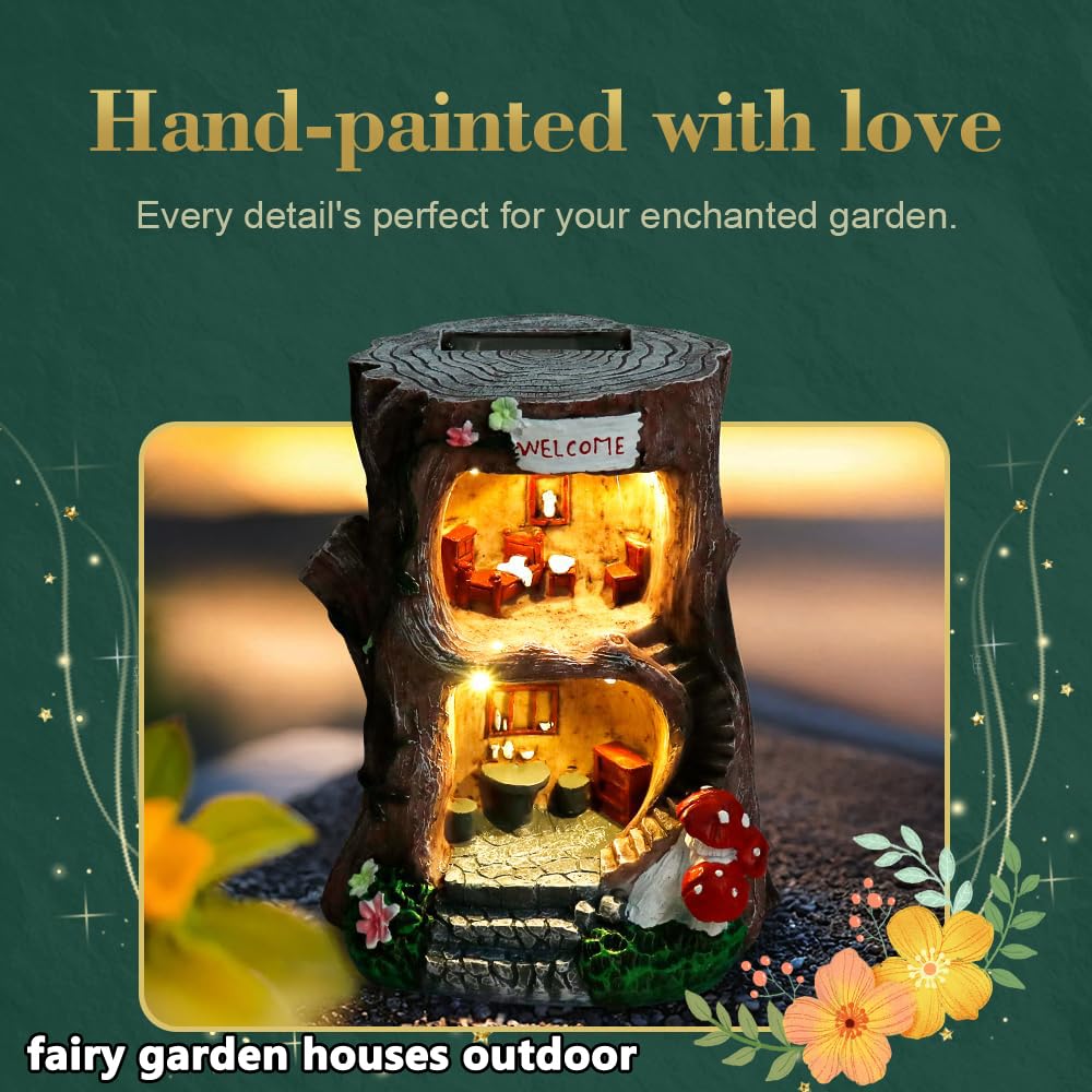 BEXLEYBAY fairy house interior with furnished details adds charm to fairy gardens