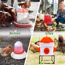 Beyoogeem chicken waterer stand 4-legs emphasizes load-bearing and durability