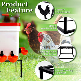 Beyoogeem chicken waterer stand rectangular-base showcases stable support with ground-friendly footprint