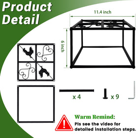 Beyoogeem chicken waterer stand side view highlights easy ground clearance and practical use