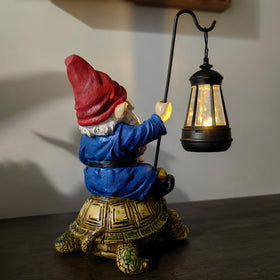 Bezseili gnome features detailed turtle shell for whimsical focal point