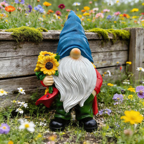 Bezseili gnome makes a thoughtful garden gift for nature lovers.