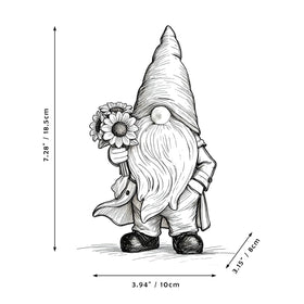 Bezseili Gnome features a blue hat detail, adding playful character to any garden.