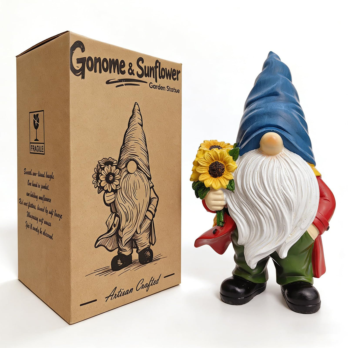 Bezseili gnome brightens indoor shelves and desks with whimsy.