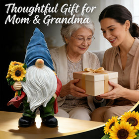 Bezseili gnome adds playful charm to patios and balconies.