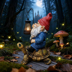 Bezseili solar-powered gnome lantern adds ambient outdoor lighting
