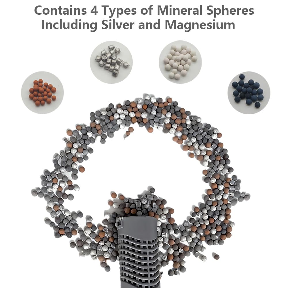 BFJOG tourmaline and negative ion balls illustrate water activation for smoother feel.