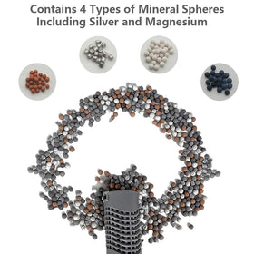 BFJOG tourmaline and negative ion balls illustrate water activation for smoother feel.