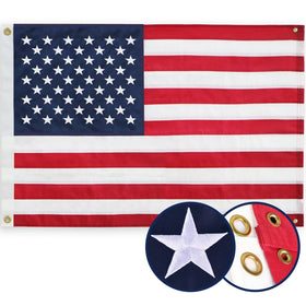 BGTXCZ American flag 3x5 ft with embroidered stars for durable outdoor display.