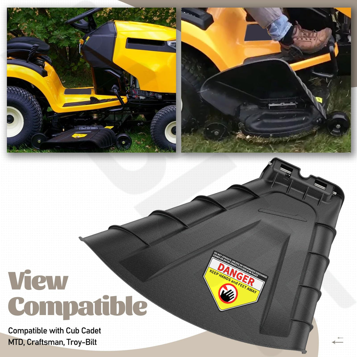 BIBIJIE 631-07619 deflector-chute fits LT Ultima mowers and other Cub Cadet variants.