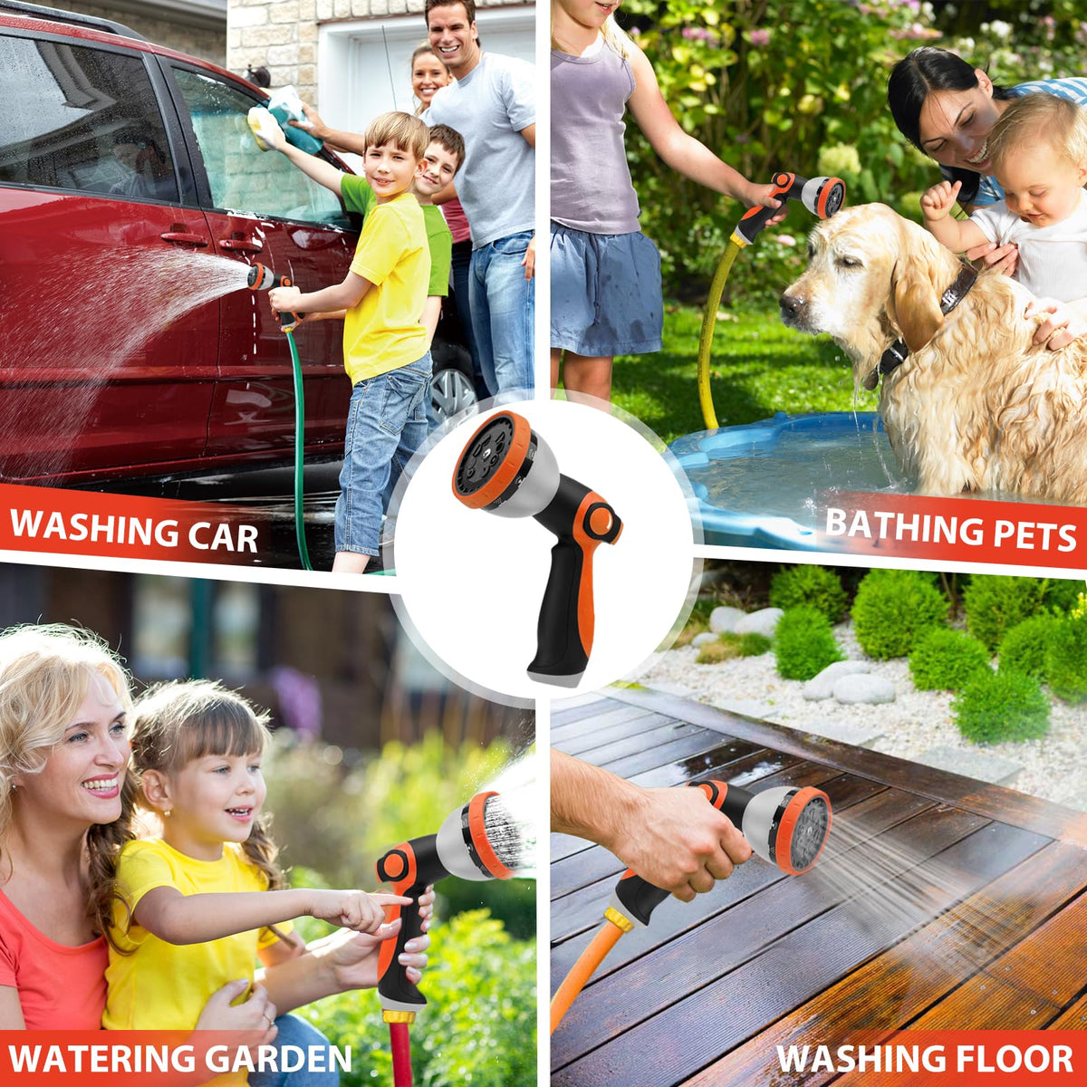 Bibury nozzle suitable for car, pet washing and outdoor cleaning tasks