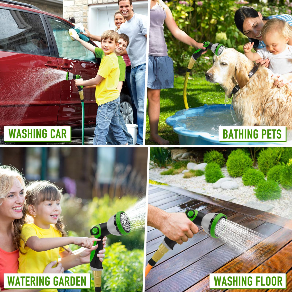 Use the BIBURY nozzle for pets, plants, and patio cleaning