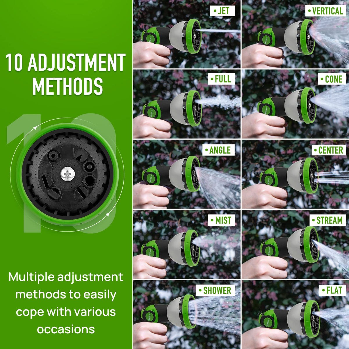 Durable ABS plastic with rubber coating resists corrosion during outdoor tasks