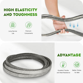 Bicentpla aramid cord belt close-up shows strong fibers.