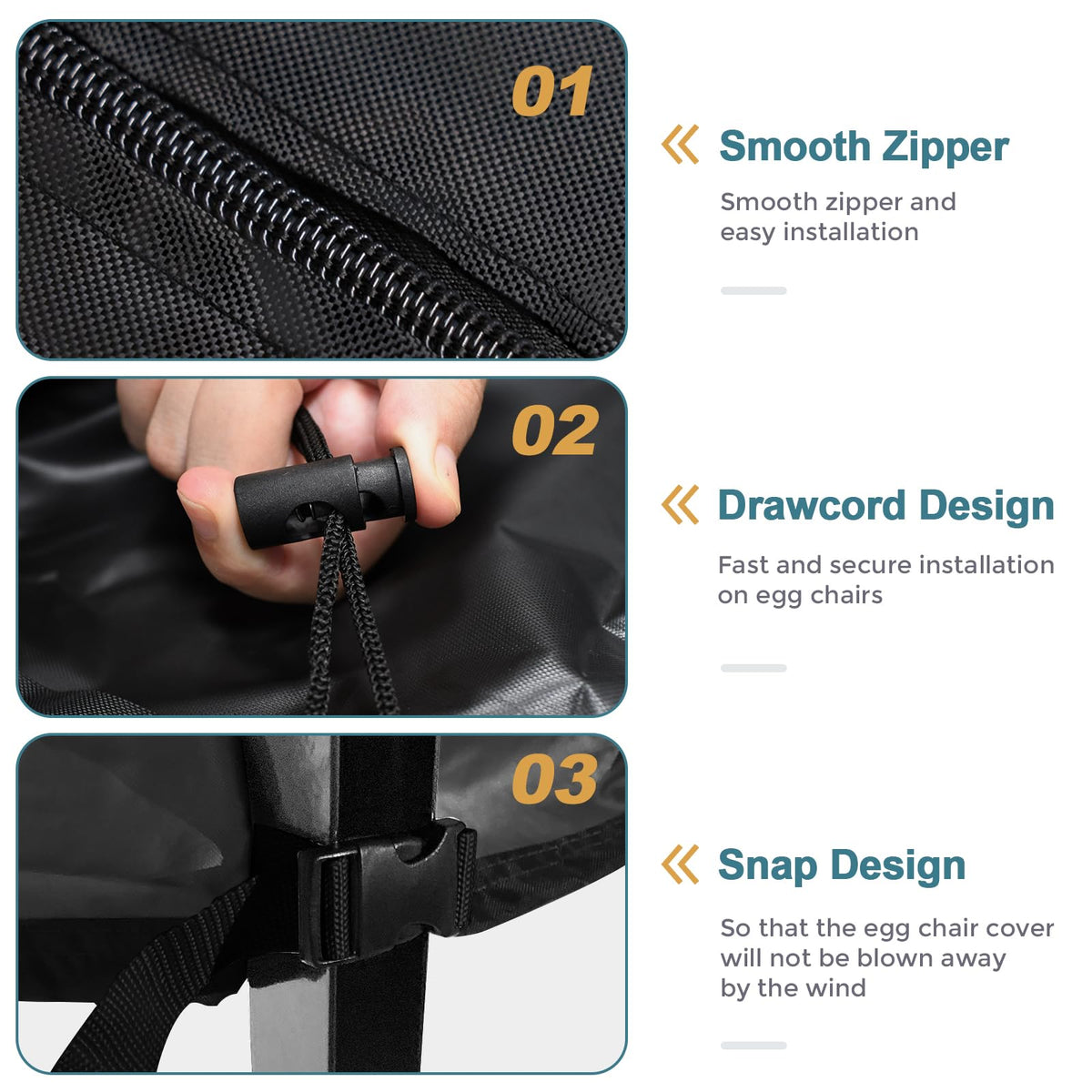 Bicherub UV-weatherproof Oxford fabric cover guards against sun damage.