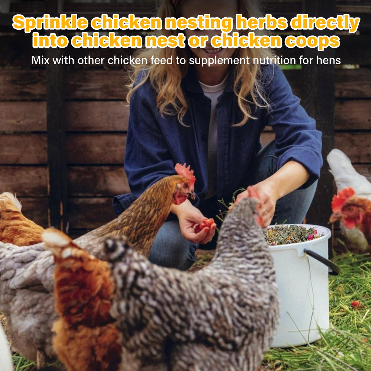 Bicrown non-GMO, naturally grown herbs ensure a clean coop refresh.