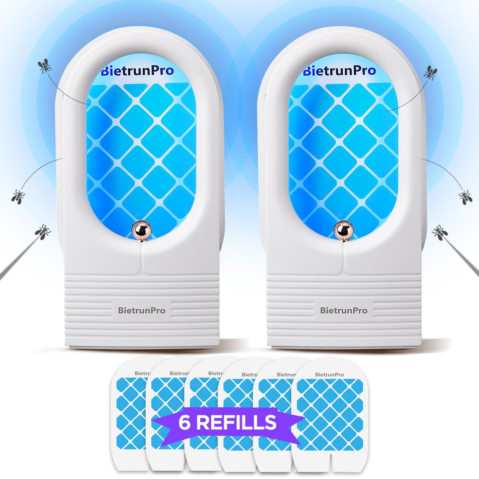 BietrunPro indoor fruit-fly trap with UV/blue lamps, front view, safe operation