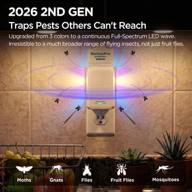 BietrunPro 14-led spectrum attracts fruit flies and gnats efficiently.