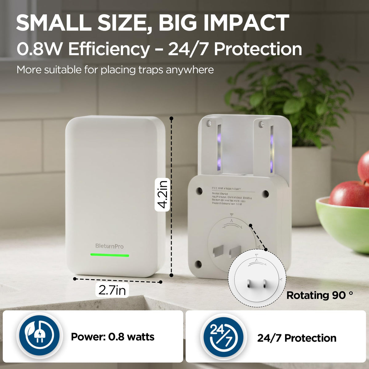 BietrunPro no-mess pest control uses physical capture with sticky boards.