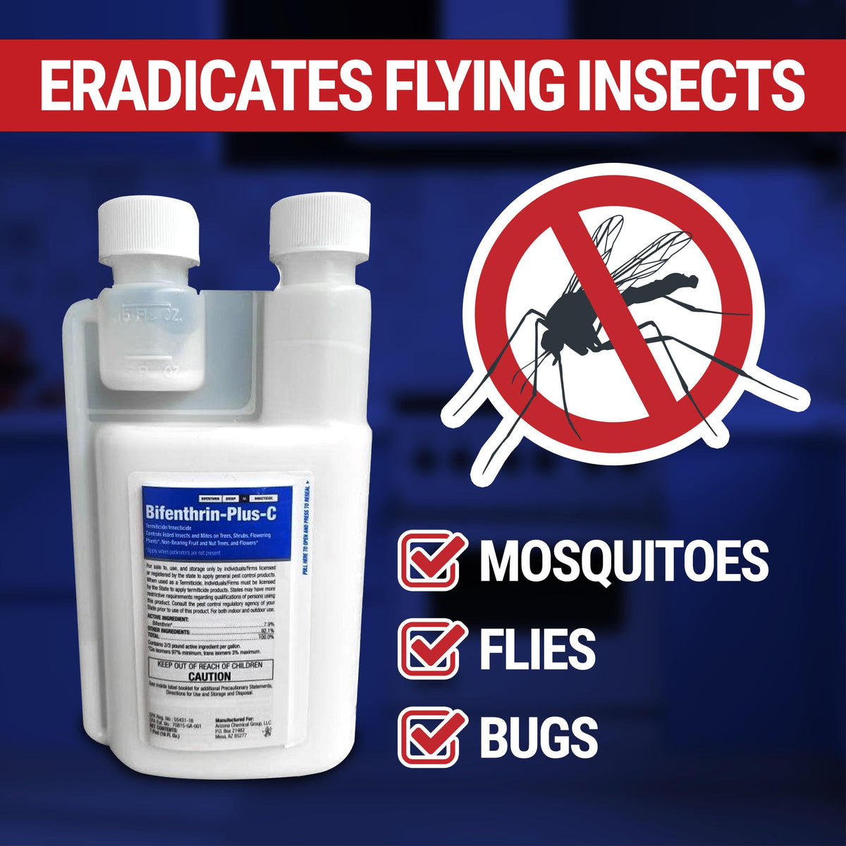 Bifenthrin Plus-C ant control for full-home defense.