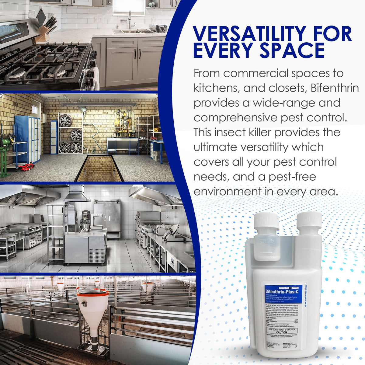 Bifenthrin Plus-C home defense for indoor and outdoor use.