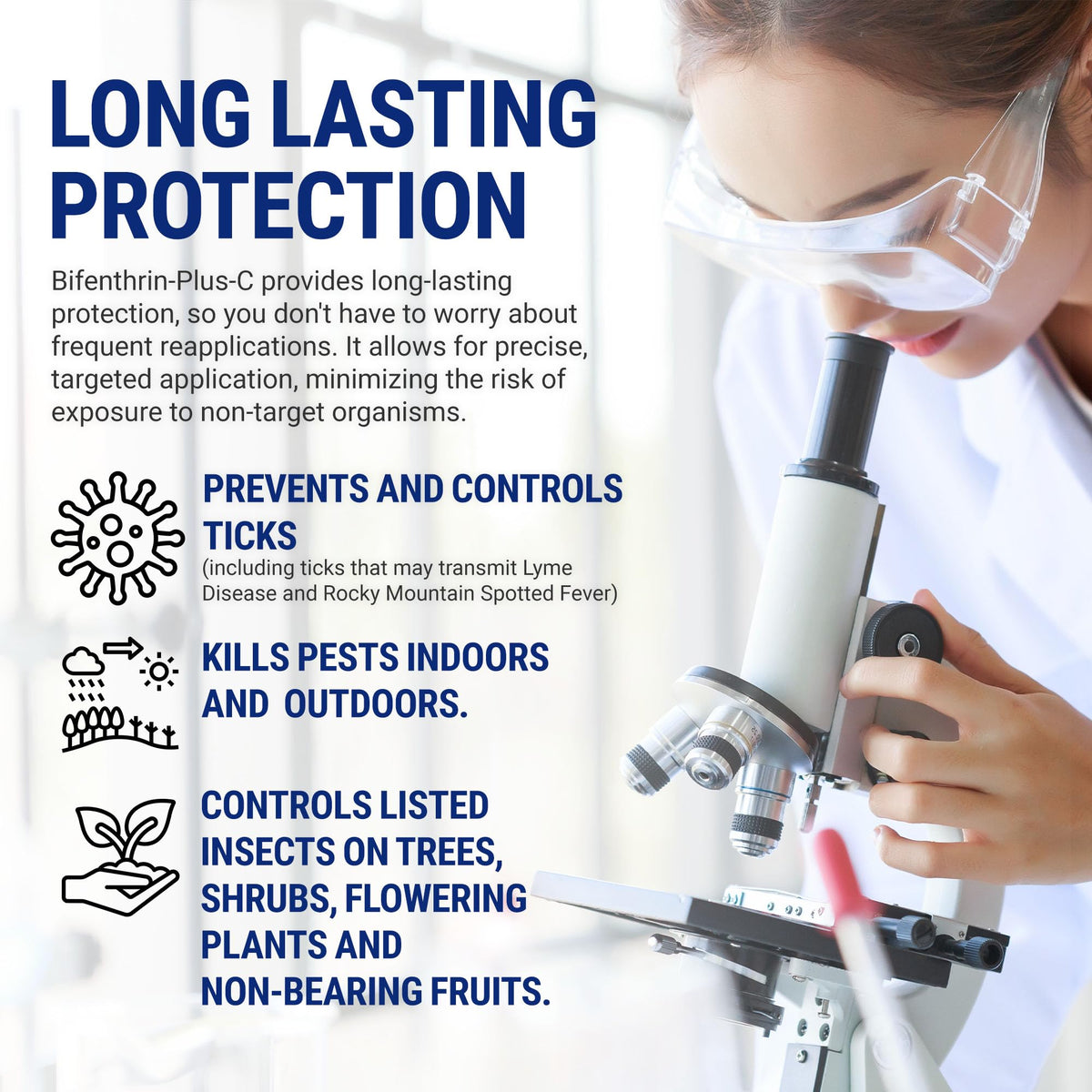 Bifenthrin Plus-C wasp spray with low odor formula.
