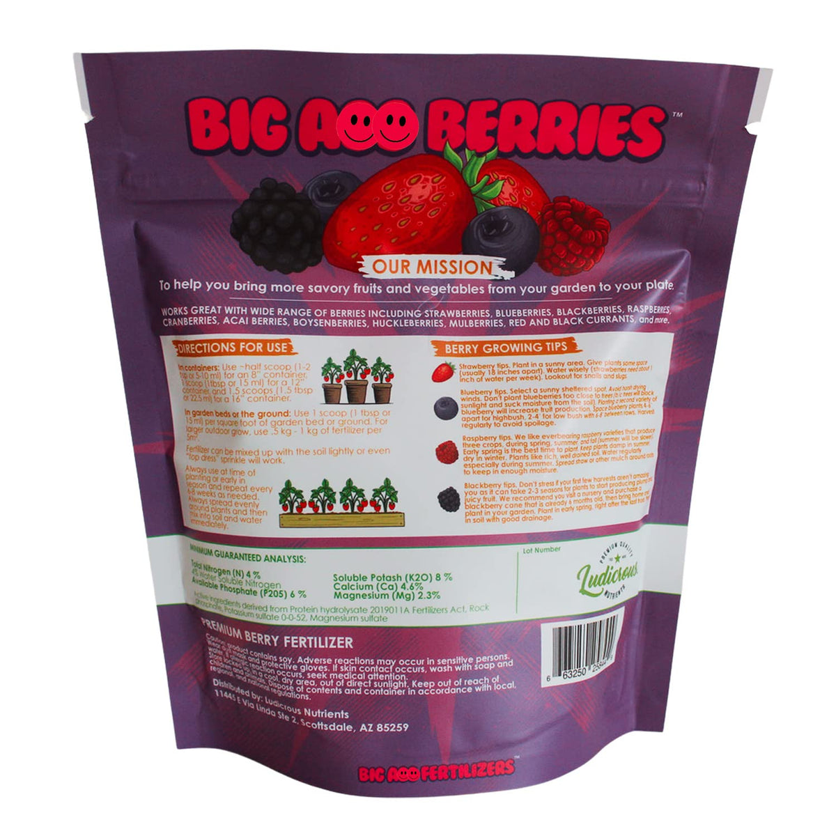 Big A Berries Fertilizer blueberry application scene supports healthy bushes.