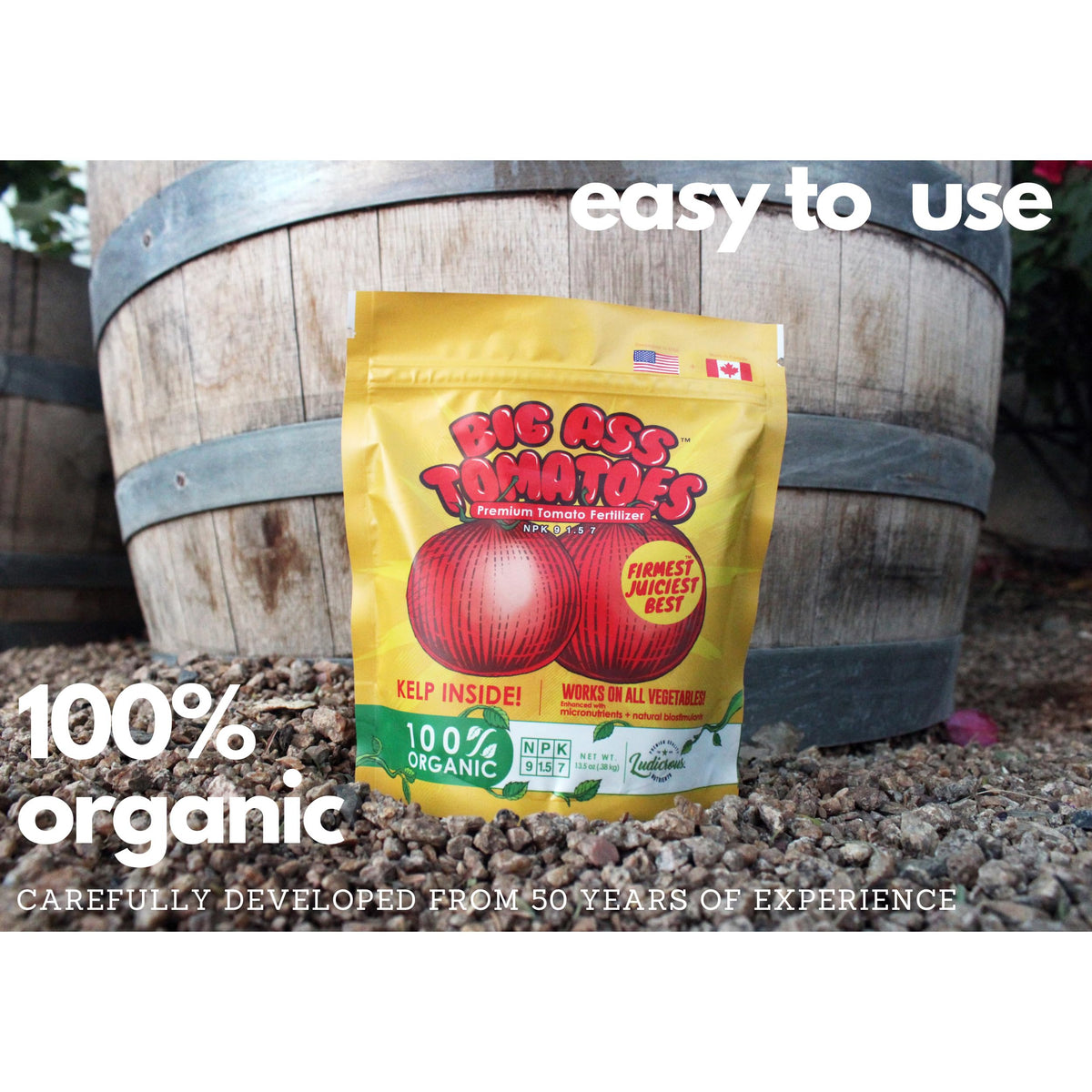 Powder dissolves in water for straightforward mixing and quick garden use
