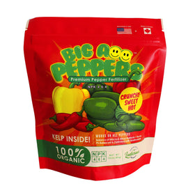 Big A Pepper Fertilizer bag closeup ready to boost pepper growth