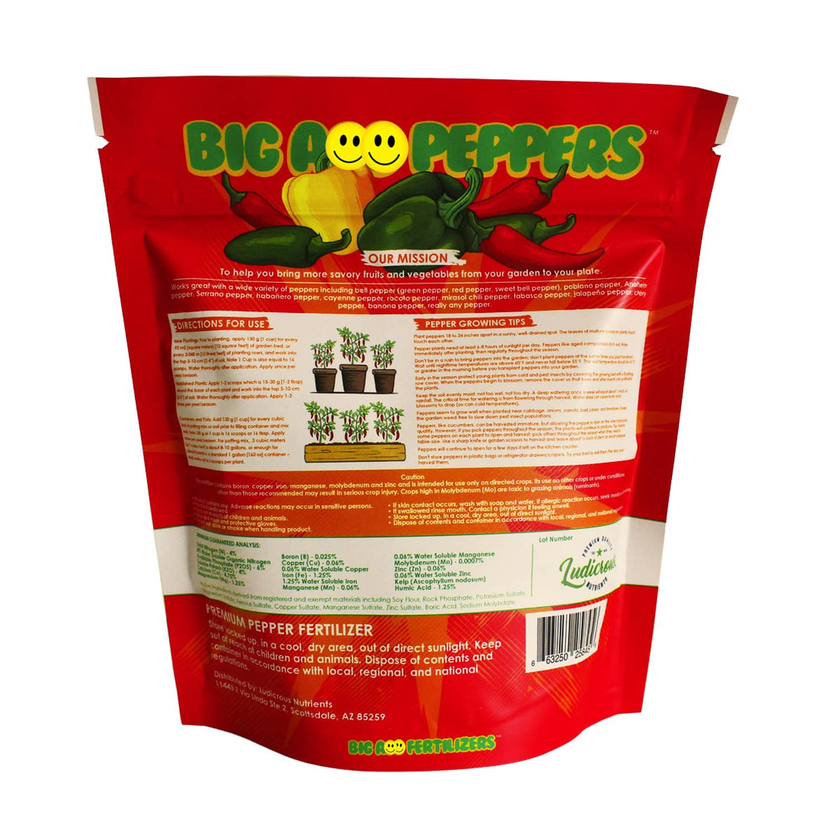 Big A Pepper Fertilizer organic formula ready for pepper plants