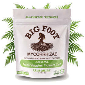 Big Foot Mycorrhizae 4oz packaging shown for easy at-home use and storage