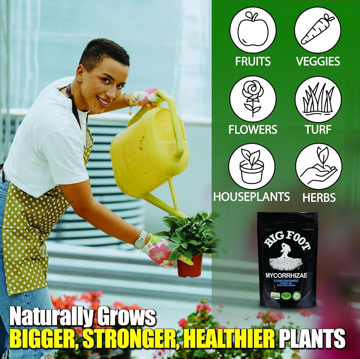 Big Foot mycorrhizae root growth boost for healthier plants.