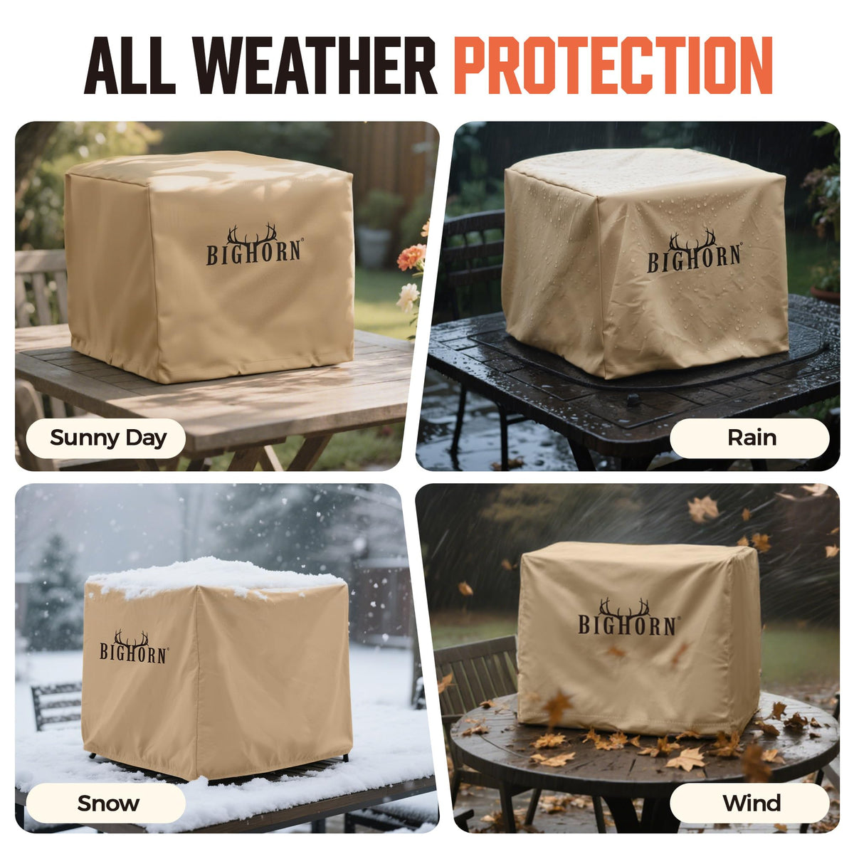 Big Horn Outdoors infrared grill cover designed to fit 16.9 x 15 x 13.8 inches precisely