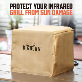 Big Horn Outdoors infrared grill cover helps keep your portable grill ready for next use