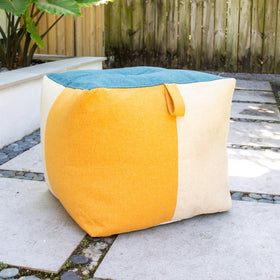 Dual-zip durability feature on Big Joe Patio Square Ottoman