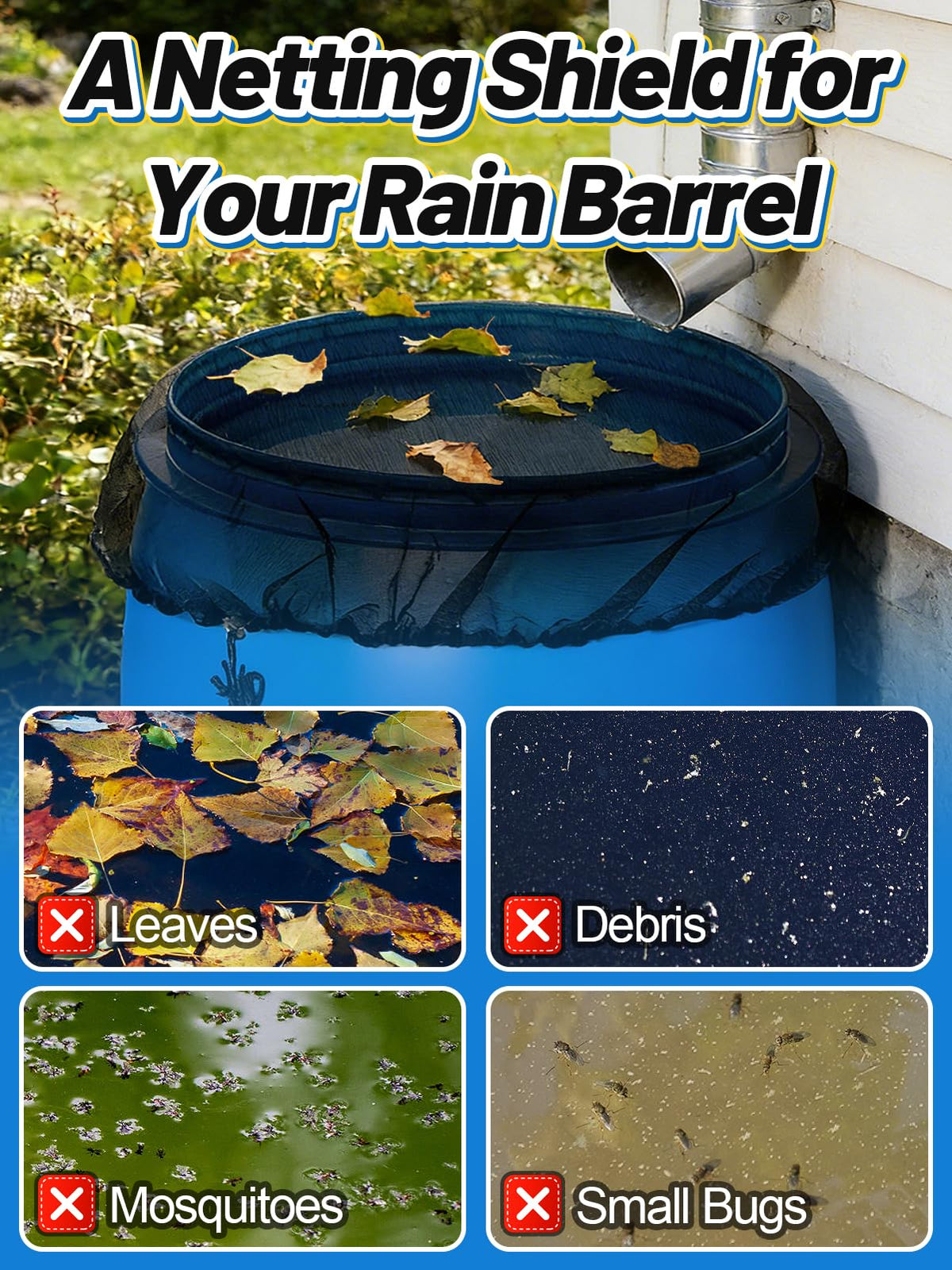 Biggun garden cover for pots and baskets keeps dust away.