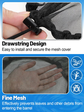 Biggun leaf and debris blocking mesh prevents water contamination.