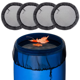 Biggun rain barrel mesh cover 39in protects water from leaves and debris.