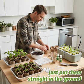 Bigivaca nursery pots with non-stick surface for easy separation